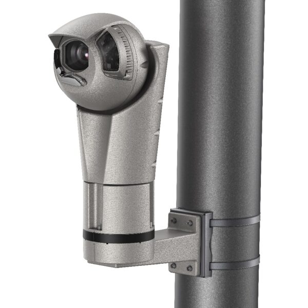 6. H5A Rugged PTZ Camera with Pole Mount Adapter (left 3-4 view)