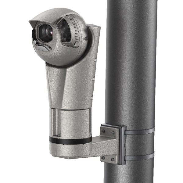 6. H5A Rugged PTZ Camera with Pole Mount Adapter (left 3-4 view)