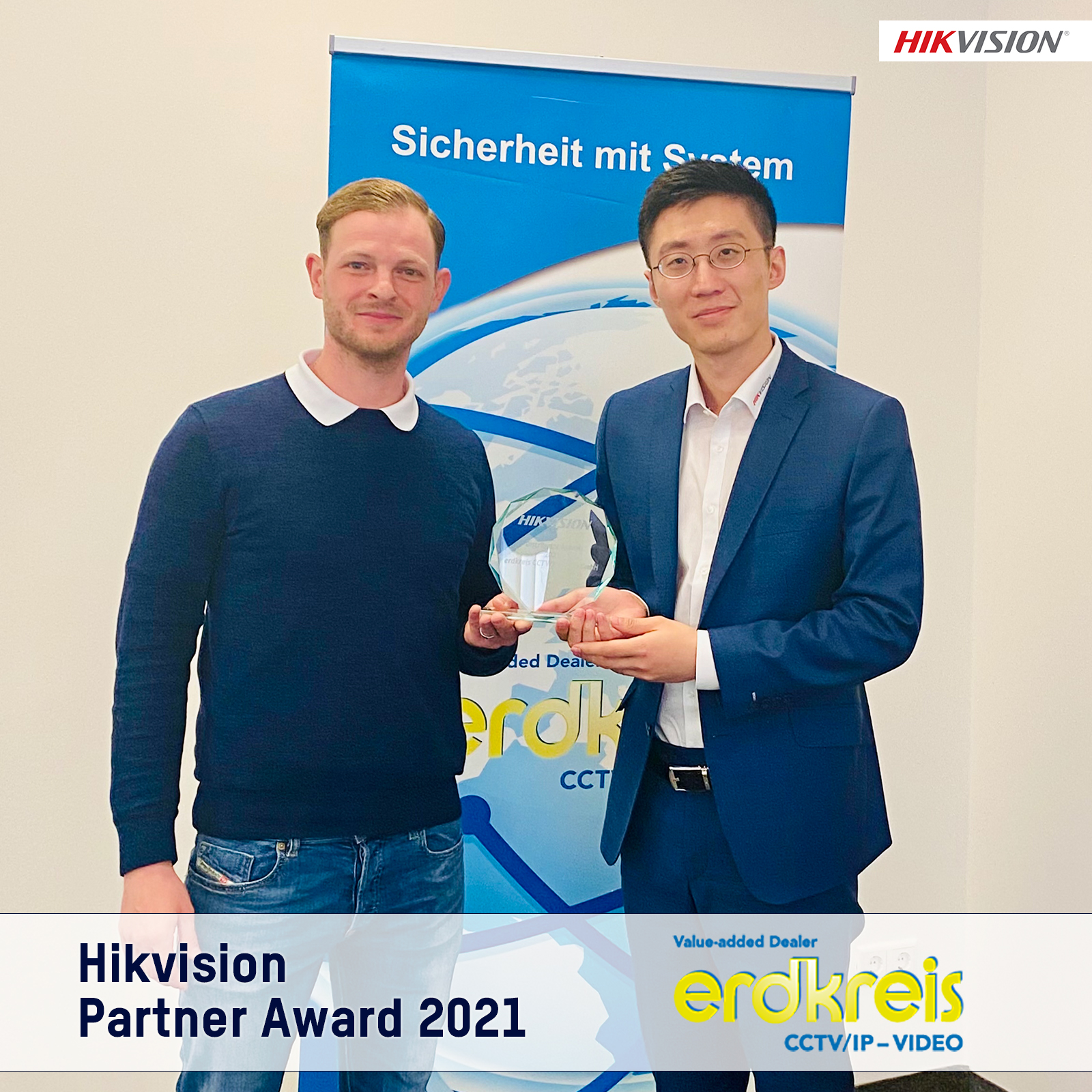 Hikvision PartnerAward2021 - erdkreis erhält Hikvision Partner-Award 2021