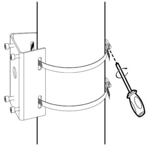 c2273m sarix pro ibp pole mount 072919 300x295 - Pelco IBP3-PLMT